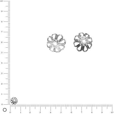 Coupelle - Ø 7 mm - Argenté vieilli - x 20