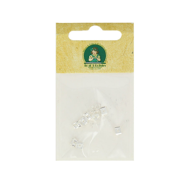 Fermoirs papillon boucles d'oreilles - Argent - 3 x 5 mm