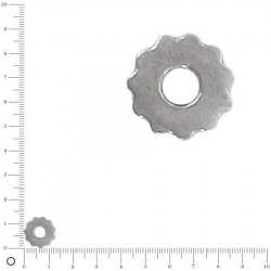 Breloque écrou pour bague à monter Ø 14 mm - Argenté vieilli