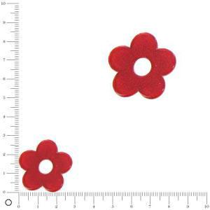 Breloque fleur pour bague à monter Ø 28 mm - Rouge