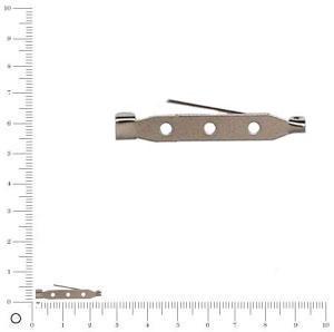 Broche à coller épingle à nourrice L. 25 mm - Argenté