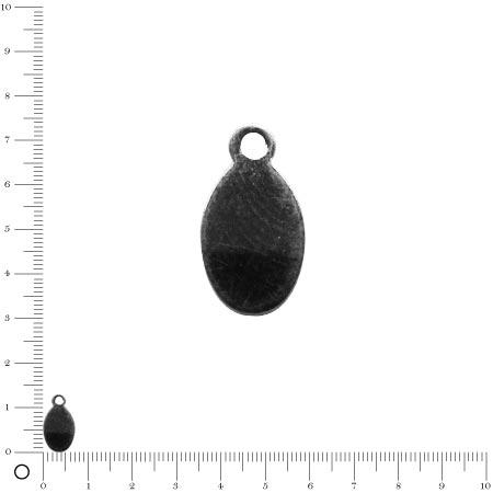 Breloque simple à décorer L. 7 mm - Argenté