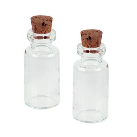 Mini flacon - Bouteille 10 x 24 mm - Lot de 2