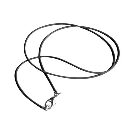 Collier en caoutchouc - 42 cm Ø 1,25 mm - Noir
