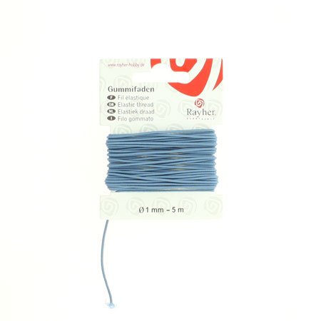 Fil élastique - Bleu -0,1 cm x 5 m
