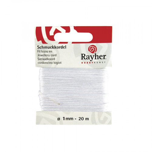 Cordon bijou - blanc - 1 mm x 20 m