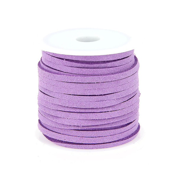 Cordon suédine synthétique - Violet mauve - 2mm par 5 m