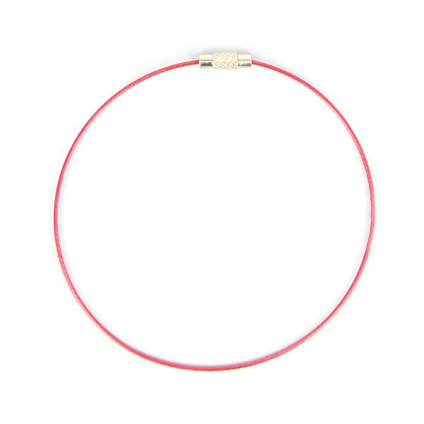 Bracelet fil câblé - Rose Fuchsia - Ø 23 cm
