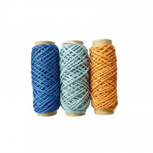 Assortiment Océan avec 3 bobines de ficelle en chanvre naturel
