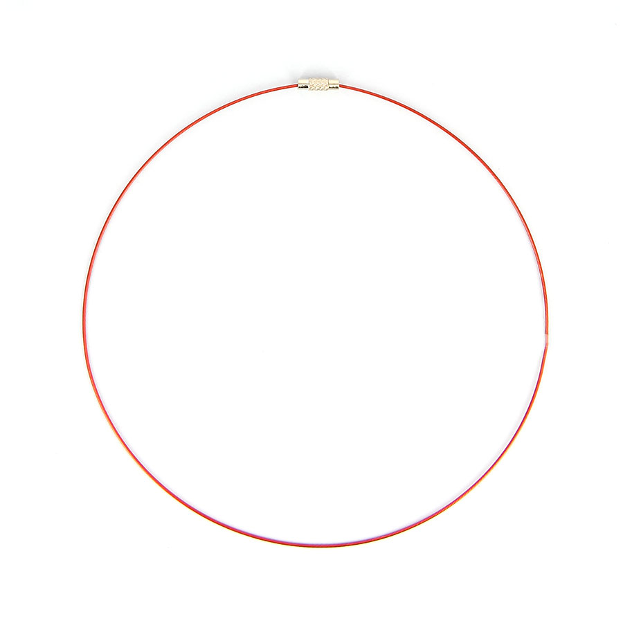 Collier fil câblé - Rouge - Ø 45 cm