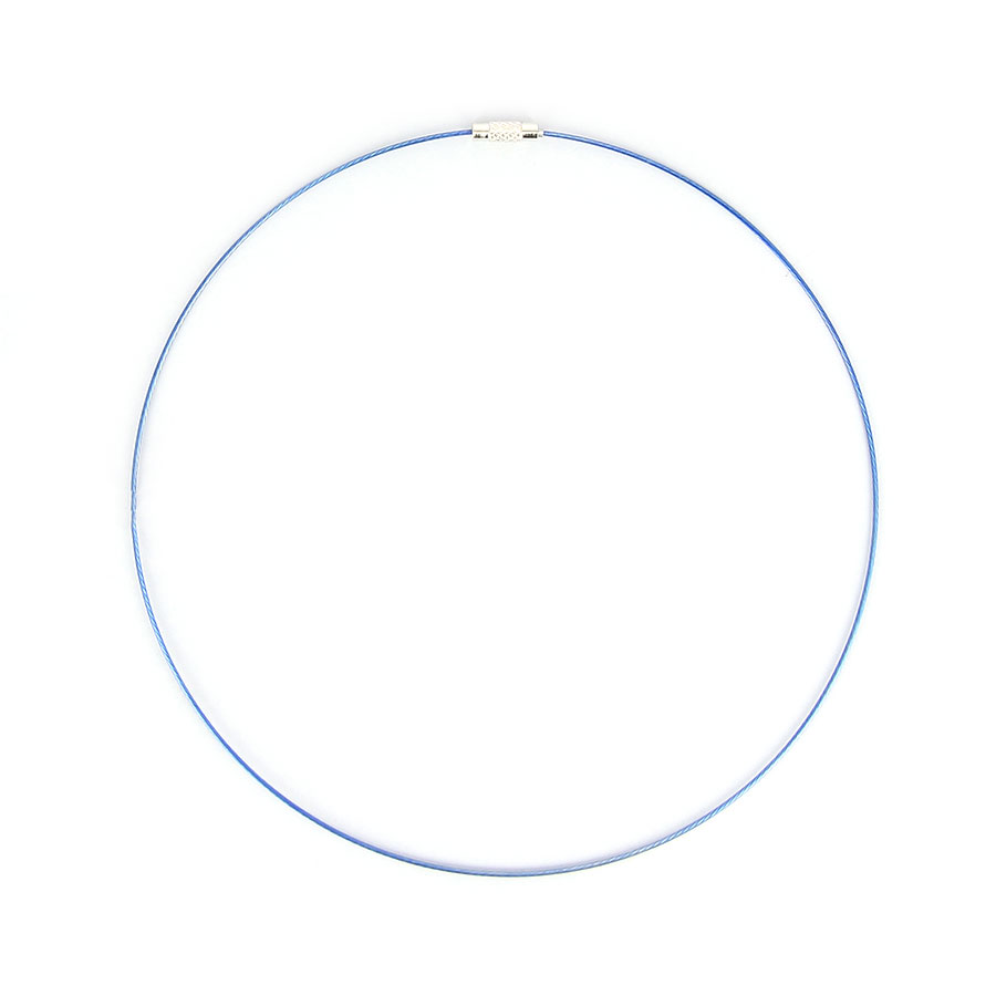 Collier fil câblé - Bleu - Ø 45 cm