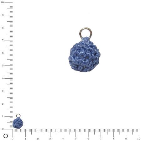 Breloque au crochet Ø 10 mm - Bleu