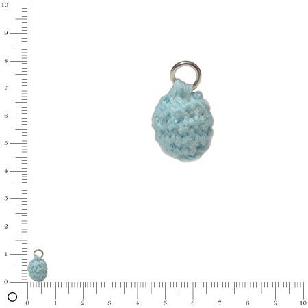 Breloque au crochet Ø 10 mm - Bleu ciel