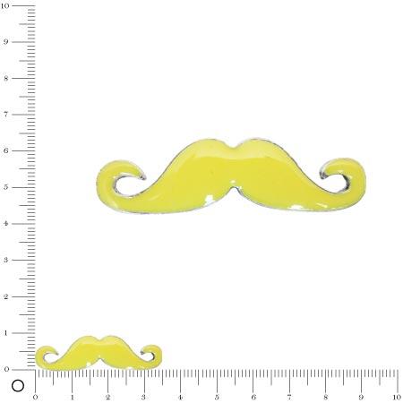 Pendentif - Petite Moustache L. 35 mm - Jaune