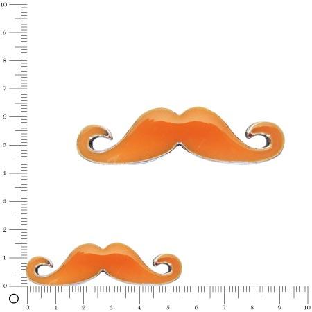 Pendentif - Grande Moustache L. 55 mm - Orange
