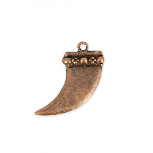 Breloque dent de requin avec anneau - Cuivre - 13 x 25 mm
