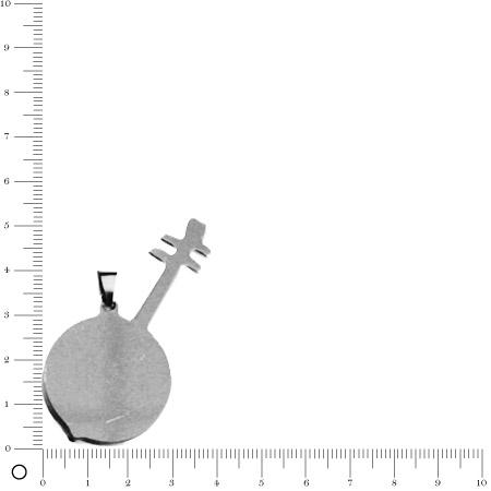 Pendentif métal clef - L. 60 mm - Argenté
