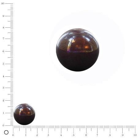 Perle ronde en céramique Ø 18 mm - Violet irisé