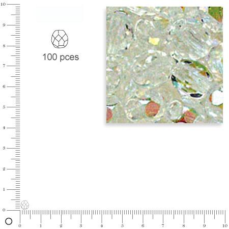 Facettes dépolies - Cristal de roche - 4 mm x 100 pces