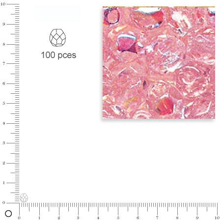 Facettes dépolies - Quartz rose - 4 mm x 100 pces