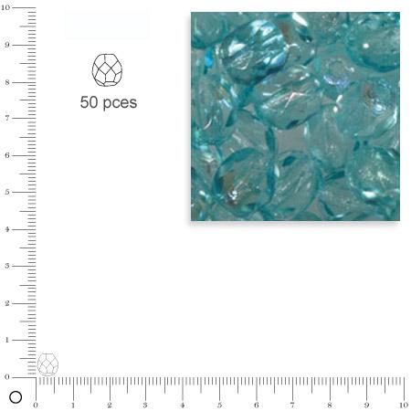Facettes dépolies - Turquoise - 6 mm x 50 pces