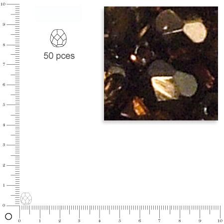 Facettes dépolies - Praliné - 6 mm x 50 pces