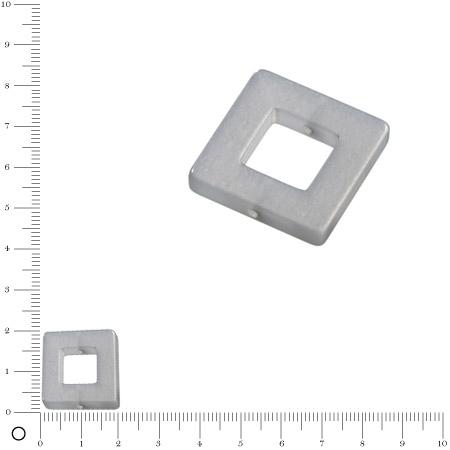 Carré Polaris - 20 x 20 mm - Gris argent