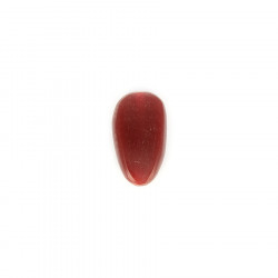 Perle triangle arrondi synthétique - Rouge bordeaux - 32 x 21 mm