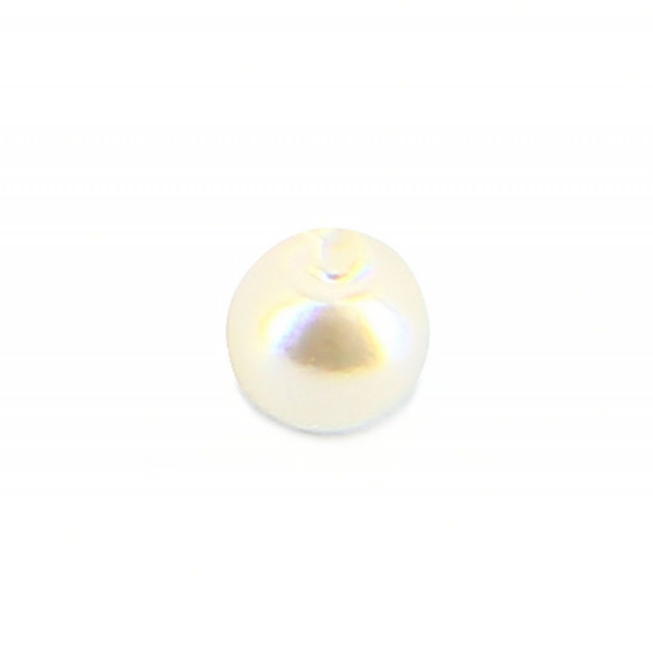 Perle ronde nacrée synthétique - Blanc - 3 mm