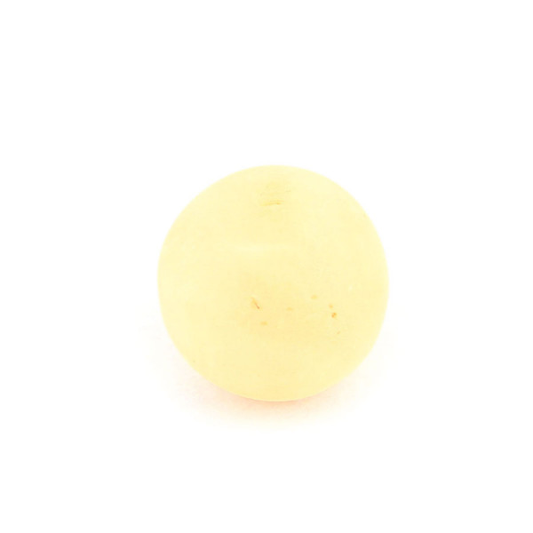Perle translucide ronde en résine - Pêche nude  et Rose - 14 x 14 mm