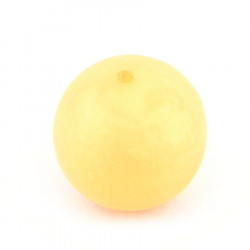 Perle translucide ronde en résine - Pêche et Rose - 20 mm