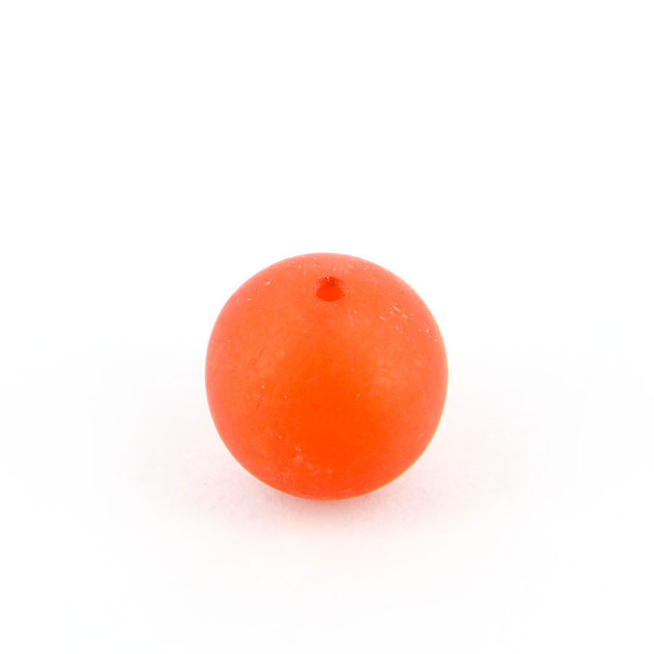 Perle translucide ronde en résine - Rouge - 20 mm