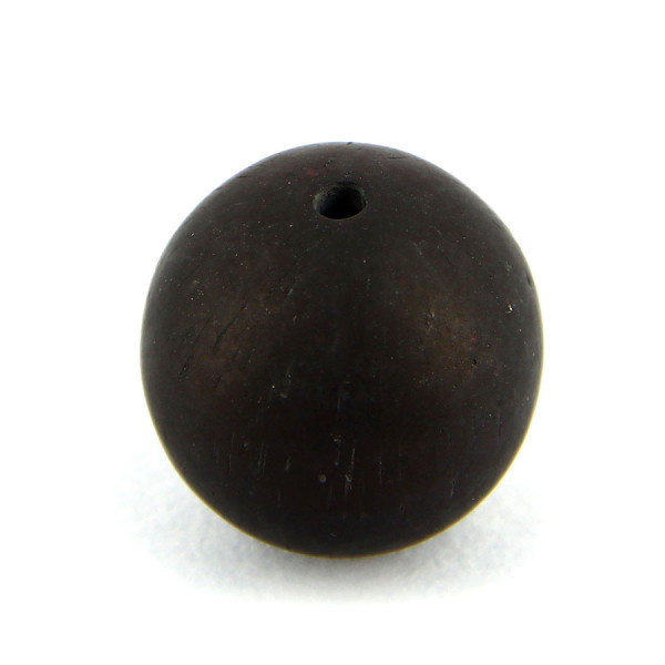 Perle translucide ronde en résine - Noir - 20 mm