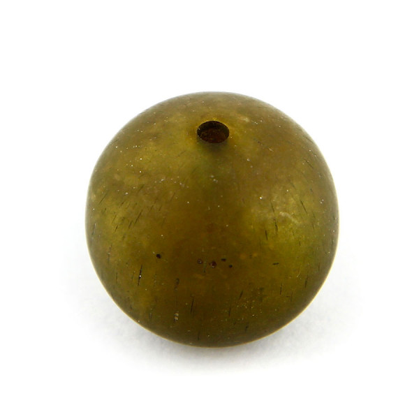 Perle translucide ronde en résine - Noir et jaune - 20 mm