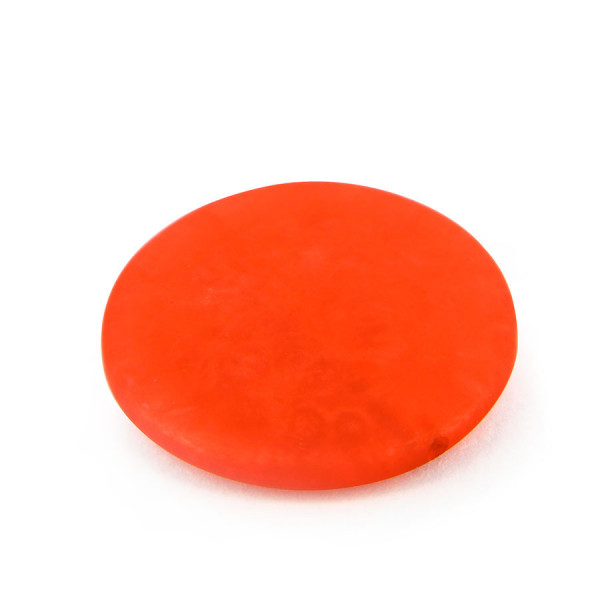 Perle translucide palet en résine - Rouge - 40 mm
