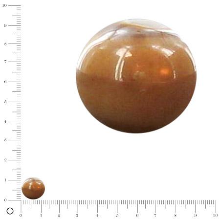 Perle ronde en céramique Ø 12 mm - Caramel irisé