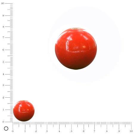 Perle ronde en céramique Ø 18 mm - Orange irisé