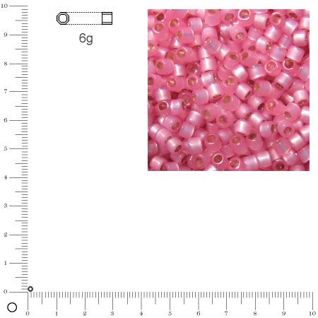 Miyuki Delicas 11/0 éclat de perle - Rose chiffon DB0625 - 6 g
