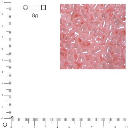 Miyuki Delicas 11/0 éclat de perle - Rose poudre DB0234 - 8 g