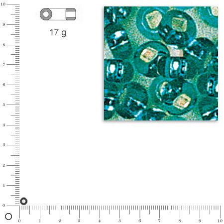Rocailles intérieur argenté - Jade - Ø 2,6 mm x 16 g
