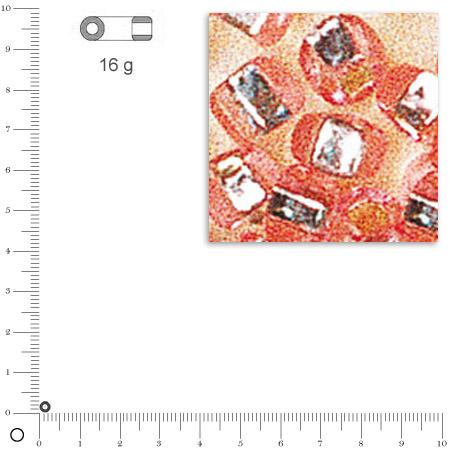 Rocailles intérieur argenté - Rose - Ø 2,6 mm x 16 g