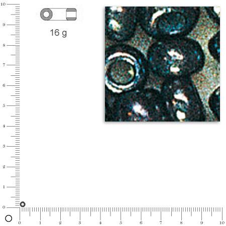 Rocailles intérieur argenté - Hématite rouge - Ø 2,6 mm x 16 g