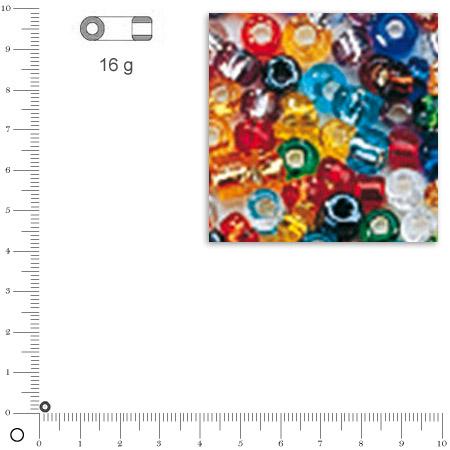 Rocailles intérieur argenté - Assortiment - Ø 2,6 mm x 16 g