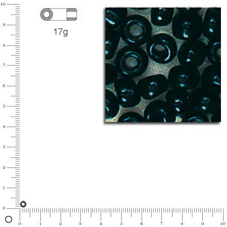 Rocailles opaques - Noir - Ø 2,6 mm x 17 g