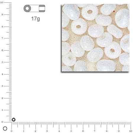 Rocailles opaques - Blanc - Ø 2,6 mm x 17 g