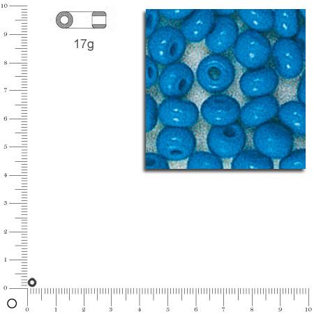 Rocailles opaques - Turquoise - Ø 2,6 mm x 17 g