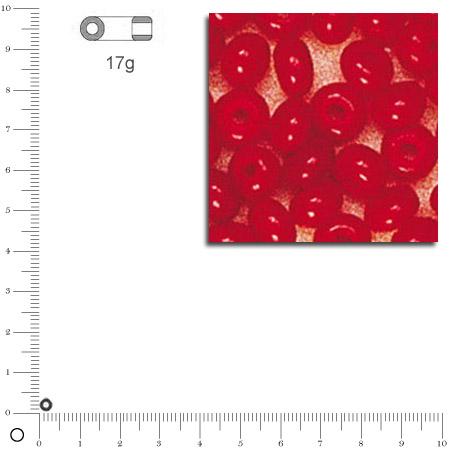 Rocailles opaques - Rouge - Ø 2,6 mm x 17 g