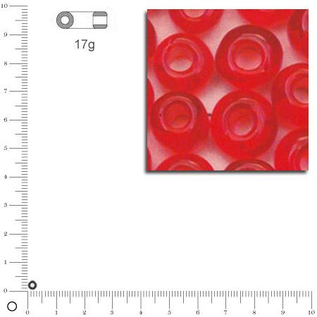 Mini-rocailles transparentes - Rouge - Ø 2 mm x 17 g