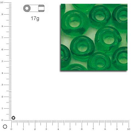 Mini-rocailles transparentes - Vert - Ø 2 mm x 17 g