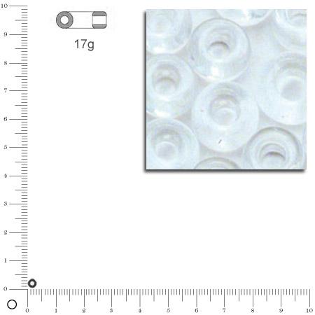 Mini-rocailles transparentes - Cristal - Ø 2 mm x 17 g